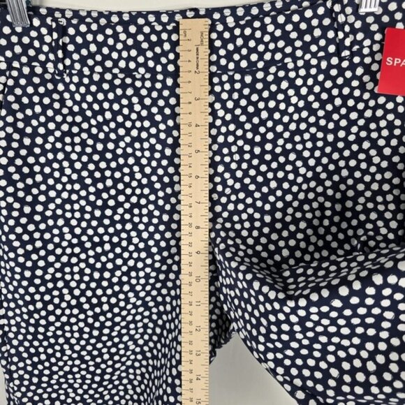 NWT SPANX Sunshine Shorts, 10” Pull On Bermuda Navy Painted Dot 50214R LARGE - Picture 9 of 16